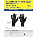 Paq c/6 Guantes de Nailon con recubrimiento de nitrilo M Foy