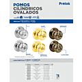 Pomo cilíndrico ovalado función entrada, latón brillante, llave estándar, blíster Prolok