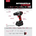 Rotomartillo 1/2" a batería Litio-ion 18 V Urrea