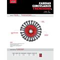Carda circular trenzada alambre fino 6" x 0.35 mm con rosca 5/8" Urrea