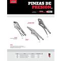 Pinza de presión de 4" nariz larga Urrea