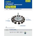 Carda circular trenzada alambre delgado 3" x 0.30 mm con zanco 1/4" Surtek
