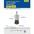 Carda copa trenzada alambre delgado 1-1/8" x 0.35 mm con zanco 1/4" Surtek