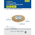 Carda circular ondulada alambre delgado 4-1/2" x 0.30 mm con rosca 5/8" Surtek