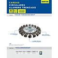 Carda circular ondulada alambre delgado acero inoxidable 4" x 0.30 mm con rosca 5/8" Surtek