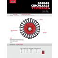 Carda circular trenzada alambre fino 4" x 0.35 mm con rosca M14 Urrea