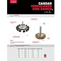 Carda circular ondulada alambre fino 4" x 0.17 mm con zanco 1/4" Urrea