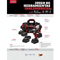 Juego de rotomartillo y pistola de impacto a batería Litio-ion 18 V, 3 piezas Urrea