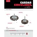 Carda circular trenzada alambre fino de acero inoxidable 3" x 0.35 mm con zanco 1/4" Urrea