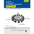 Carda circular trenzada alambre grueso 3" x 0.50 mm con zanco 1/4" Surtek
