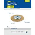 Carda circular ondulada alambre delgado 6" x 0.35 mm con rosca 5/8" Surtek
