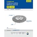 Carda circular ondulada alambre delgado acero inoxidable 6" x 0.30 mm con rosca M14 Surtek
