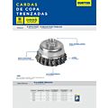 Carda copa trenzada alambre grueso acero inoxidable 4" x 0.50 mm con rosca 5/8" Surtek