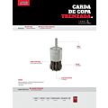Carda copa trenzada alambre grueso 1-1/8" x 0.50 mm con zanco 1/4" Urrea