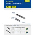 Punta plana para destornillador hexágono de 1/4", 1/4" x 1" 5 piezas Surtek