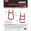 Arnés contra caídas con cinturón, talla 40-44 Urrea