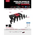 Juego de dados largos de impacto cuadro de 1/2", métricos en caja, 13 piezas Urrea