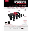 Juego de dados de impacto cuadro de 3/4" en pulgadas, 10 piezas Urrea