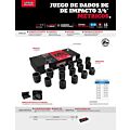 Juego de dados de impacto cuadro de 3/4", métricos, 15 piezas Urrea