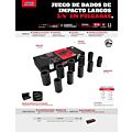 Juego de dados largos de impacto cuadro de 3/4", en pulgadas, en caja, 10 piezas Urrea