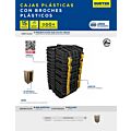 Caja portaherramientas plástica con broches plásticos y charola 19" x 10.5" x 10", 15 pz Surtek