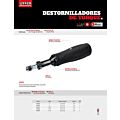 Destornillador de torque microajustable con mango plástico cuadro de 1/4", 5-25 in-lb Urrea