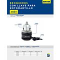 Broquero 3/8", rosca 3/8" - 24 NF con llave Surtek