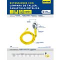 Lámpara de taller con canastilla metálica, color amarillo 8 m Surtek