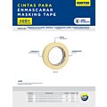 Paq c/6 Cinta masking tape para enmascarar 1/2" x 50 m Surtek