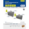 Caja portaherramientas metálica color gris con 3 gavetas 11" x 18" x 9" Surtek