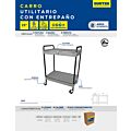 Carro utilitario de lámina 25" 2 niveles Surtek