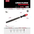 Lima plana bastarda con mango bimaterial 6" Urrea
