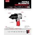 Pistola de impacto neumática cuadro de 1/2" 400 Ft-lb sistema twin hammer Urrea