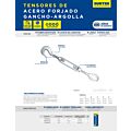 Tensor de acero forjado gancho - argolla 3/4" x 9" Surtek