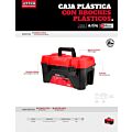 Caja portaherramientas plástica con broches plásticos 19" x 10" Urrea