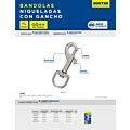 Paq c/12 Bandola de niquel con gancho 1" Surtek
