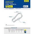 Paq c/12 Gancho rápido con tuerca 6 x 60 mm Surtek