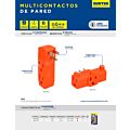 Multicontacto de pared tipo "Y", 3 entradas, 15 A Surtek