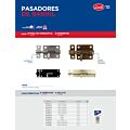 Pasador de sobreponer tipo barril acabado latón negro, 4 cm Lock
