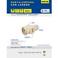 Paq c/10 Portalámpara con ladrón, color marfil Surtek