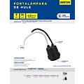 Paq c/10 Portalámpara de hule para intemperie, color negro Surtek