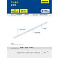 Tubo de LED base G13 pantalla de vidrio 120 cm, 18 W Surtek