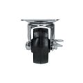 Rodaja de hule giratoria con freno 3" Surtek