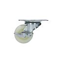 Rodaja de polipropileno blanca giratoria con freno 2-1/2" Surtek